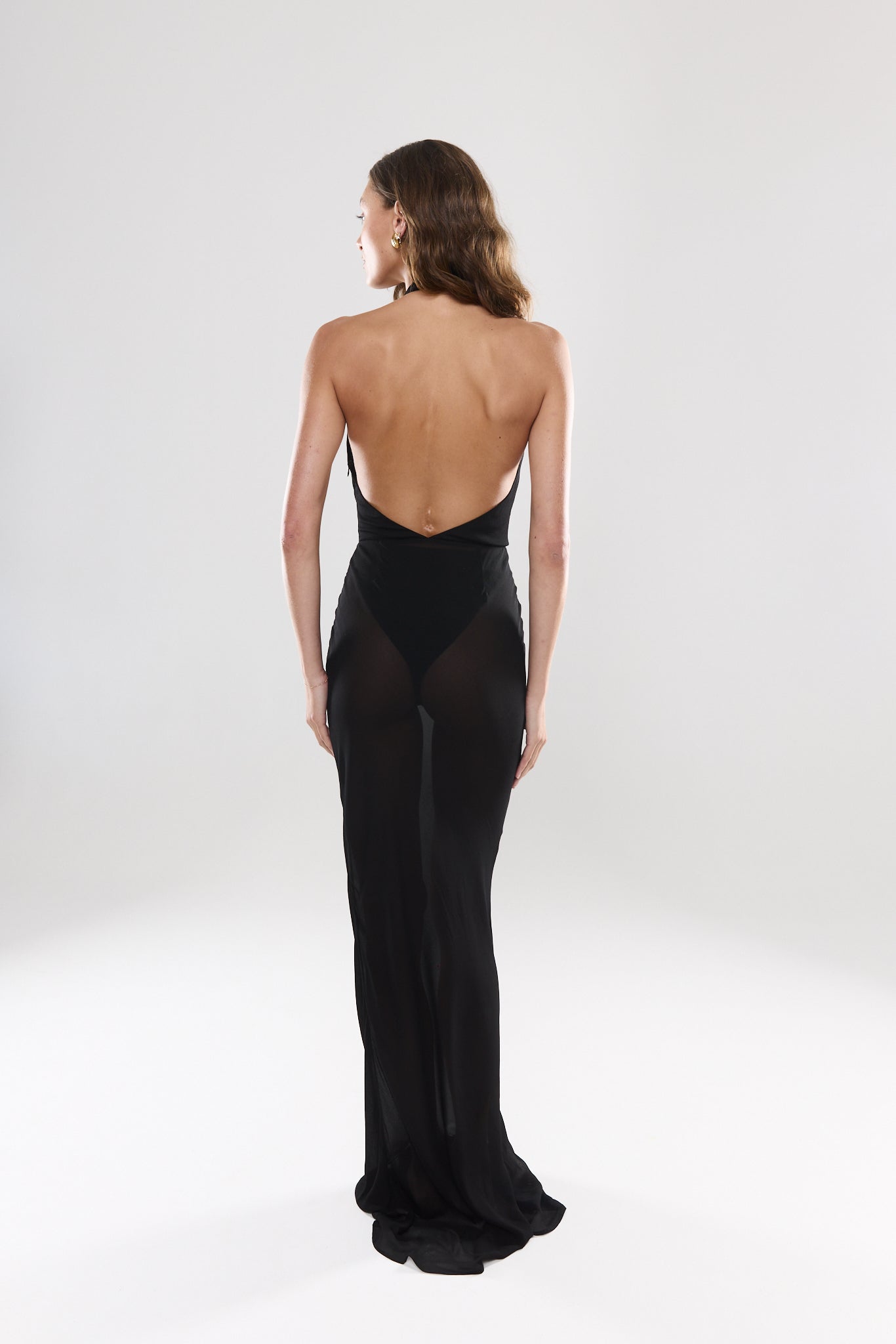 La Noche Halter Dress || Noir - Preorder Now
