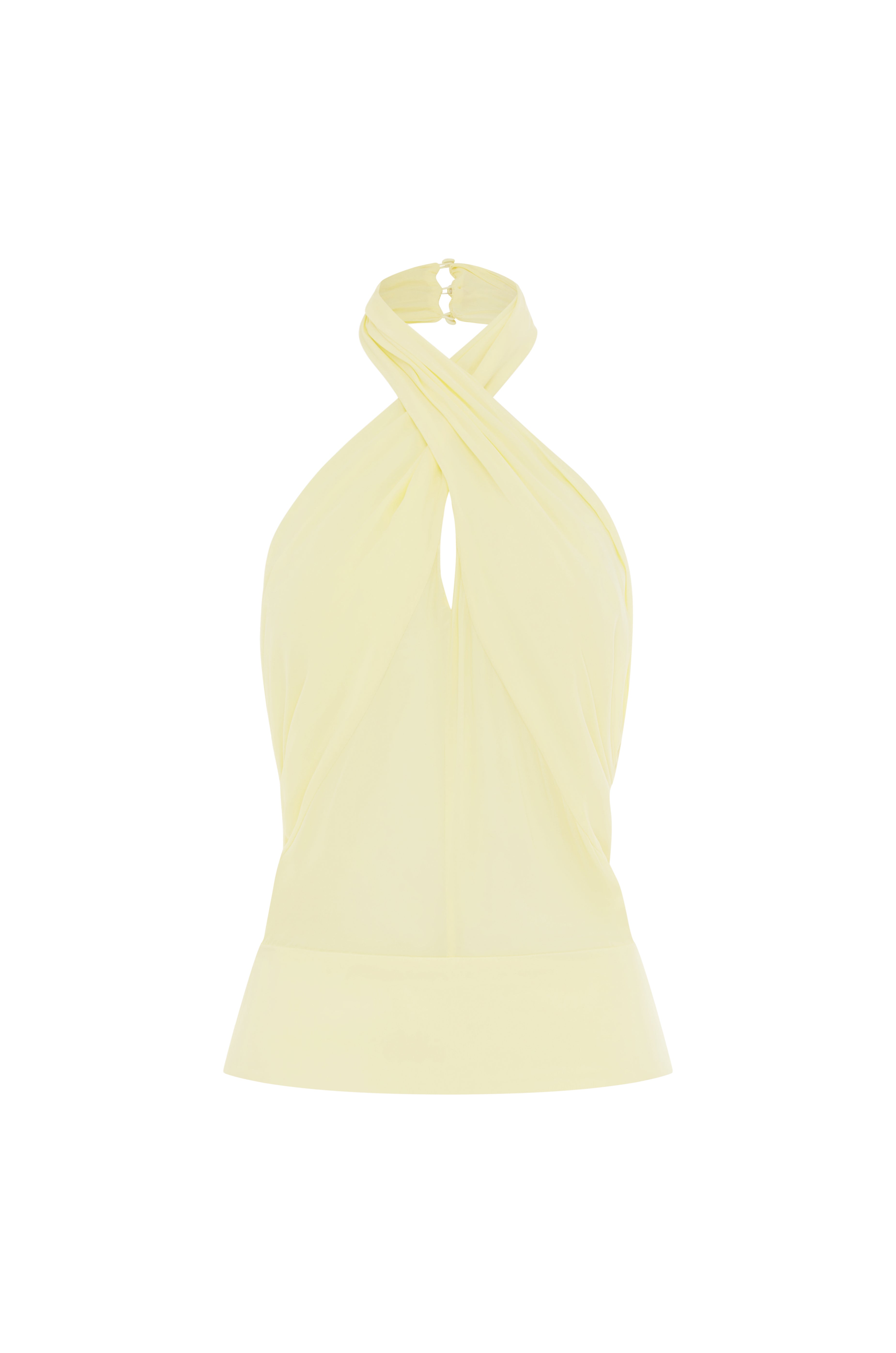 Provence Silk Halter Top | Lemon