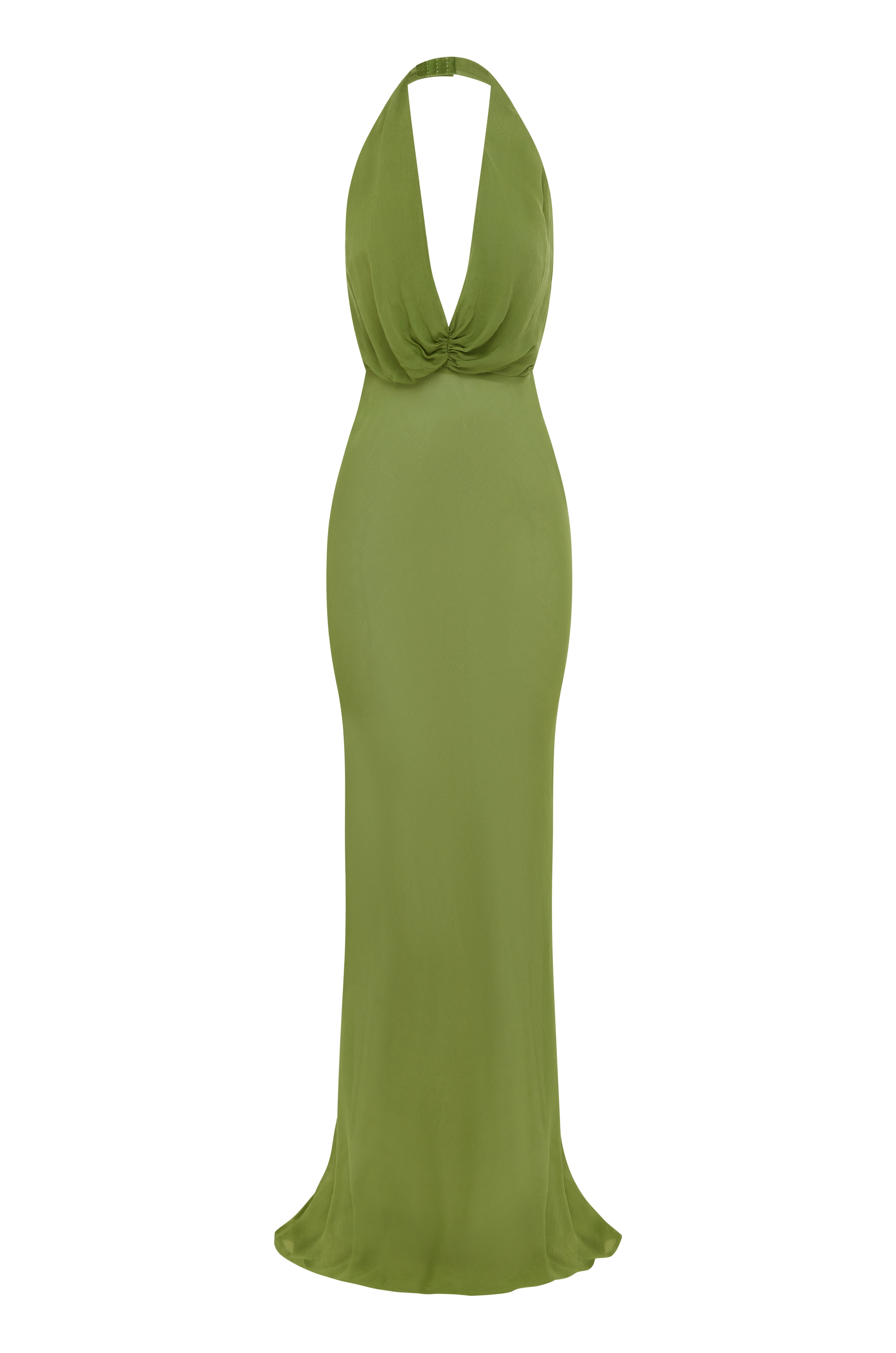 La Noche Halter Dress || Moss